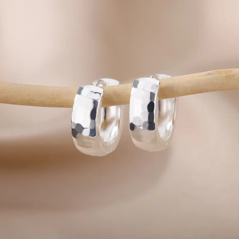 Geometric Round Cross Earrings