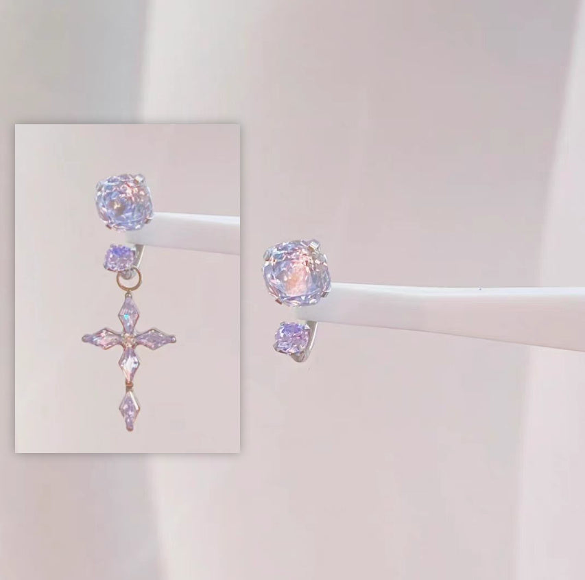 Ear Bone Stud Ring Earrings