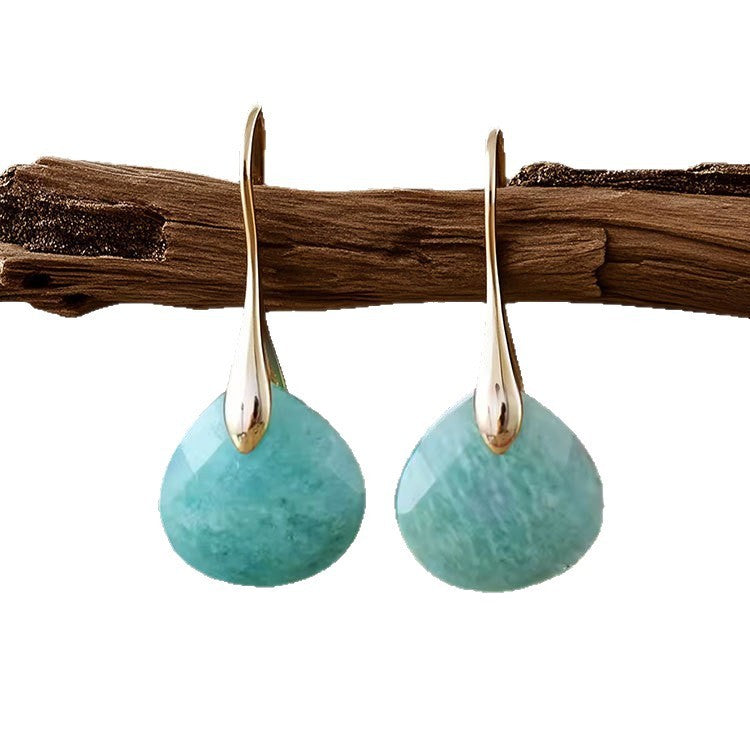 Natural Crystal All-match Earrings