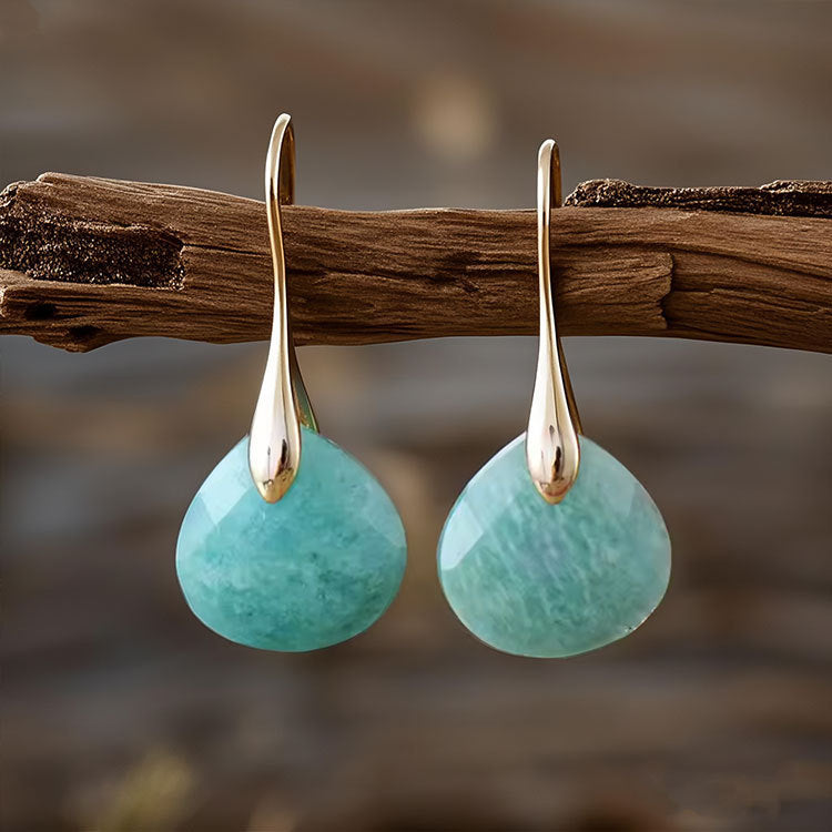 Natural Crystal All-match Earrings