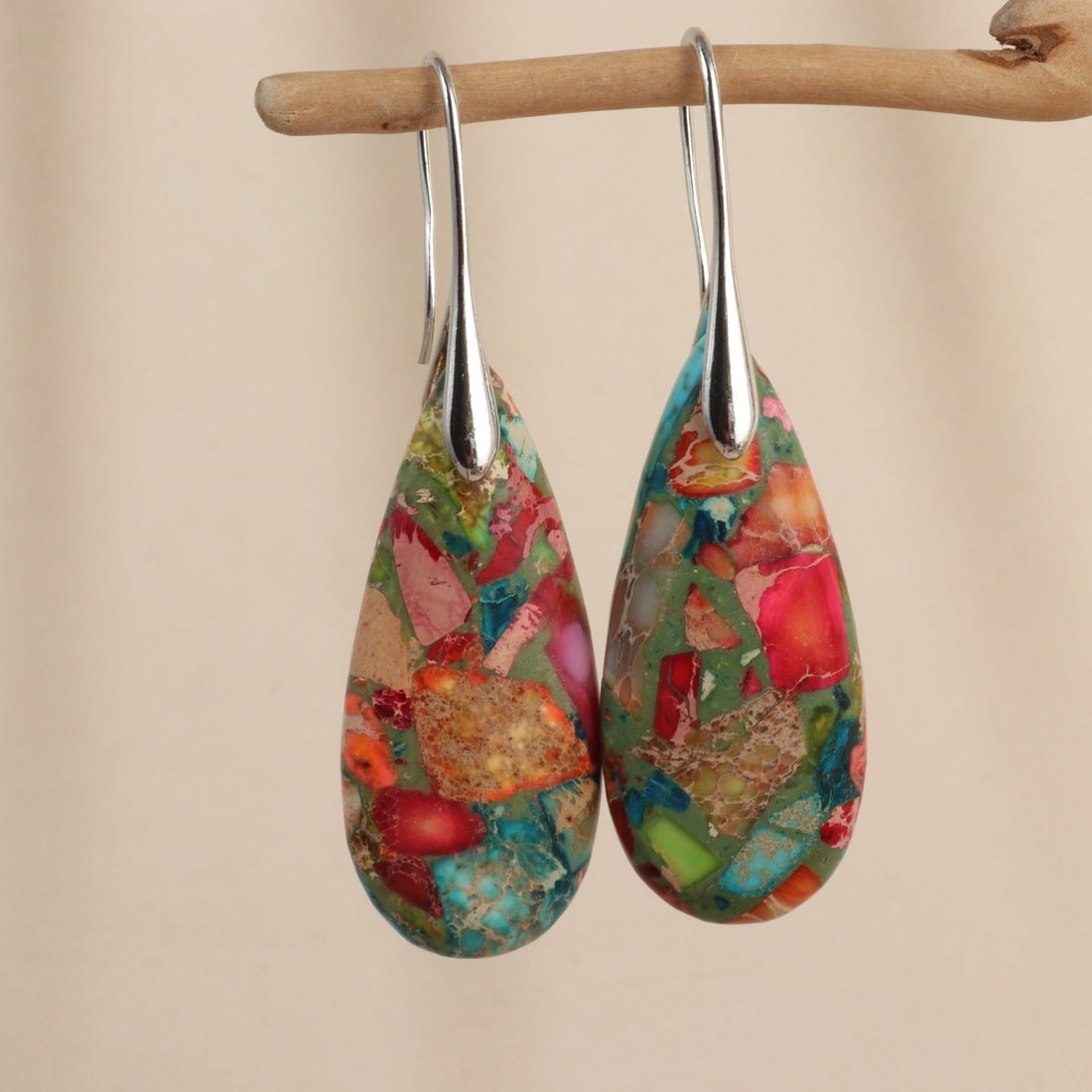Water Drop Shape Pendant Earrings