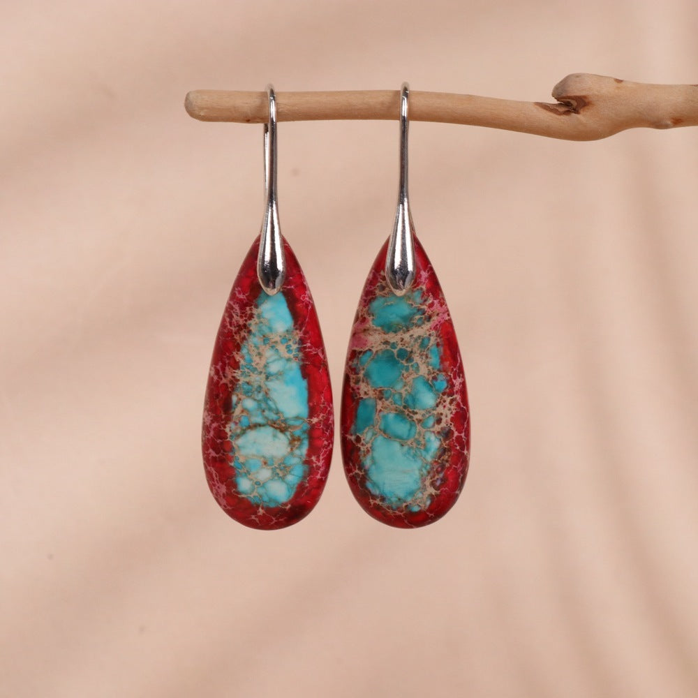 Water Drop Shape Pendant Earrings