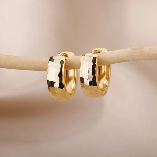 Geometric Round Cross Earrings