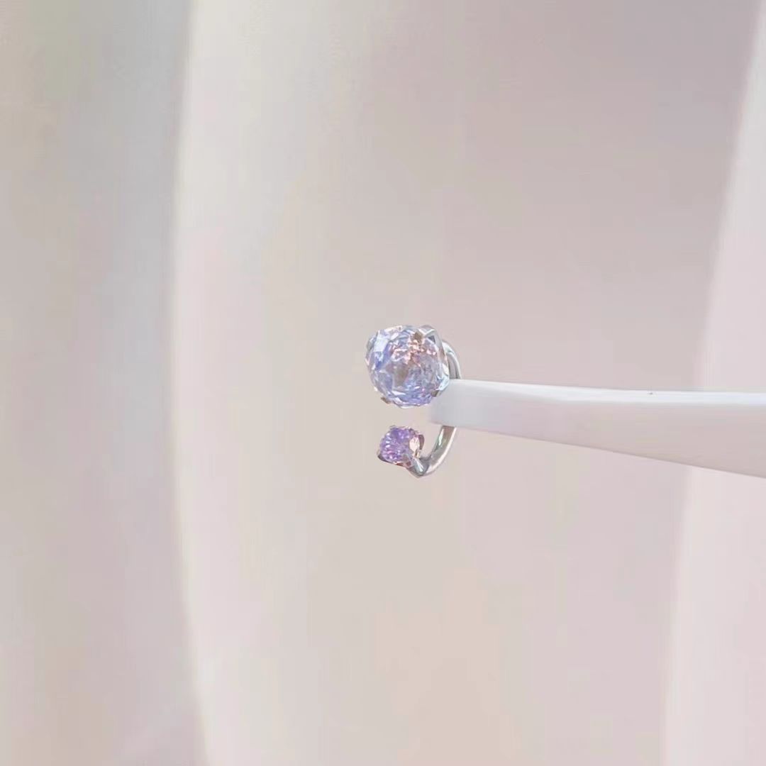 Ear Bone Stud Ring Earrings