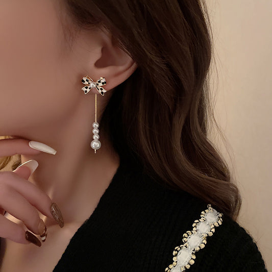 Pearl Bow Earrings
