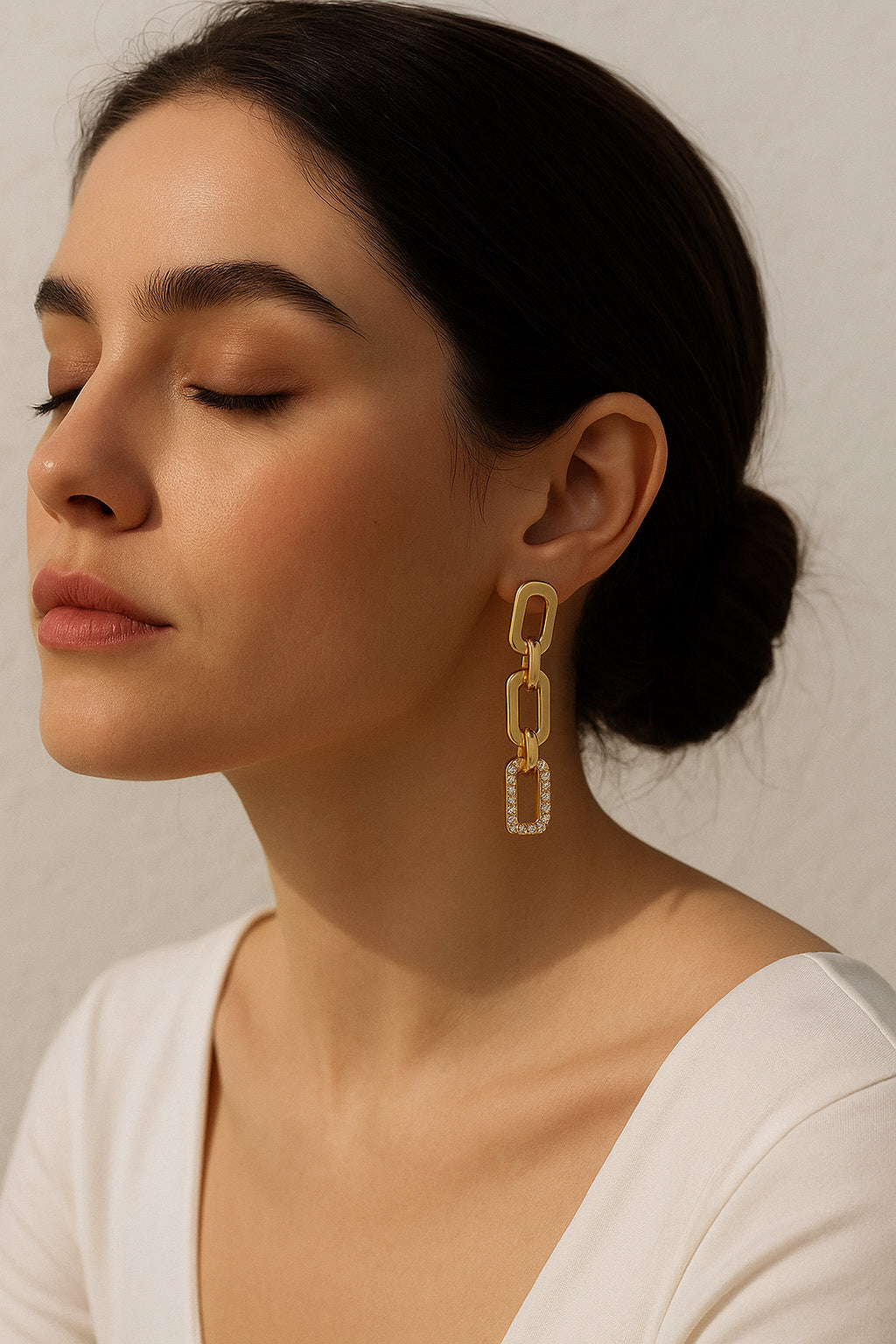 Geometric Tassel Pendant Earrings