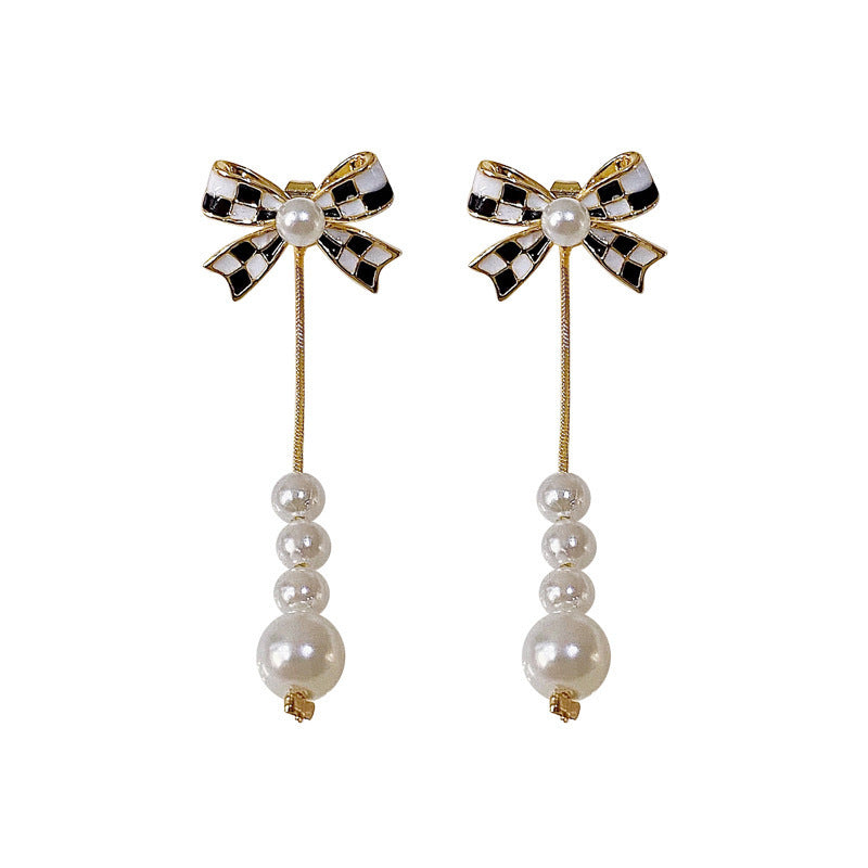 Pearl Bow Earrings