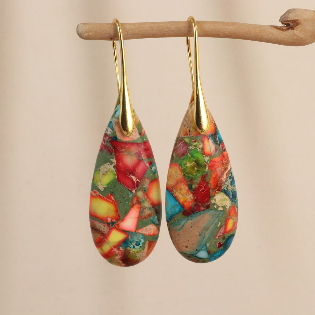 Water Drop Shape Pendant Earrings